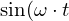 LaTeX: \sin(\omega\cdot t) \ \circ-\bullet \frac{\omega}{s^2 + \omega^2} LaTeX: \sin(\omega\cdot t) \ \circ-\bullet \frac{\omega}{s^2 + \omega^2}
